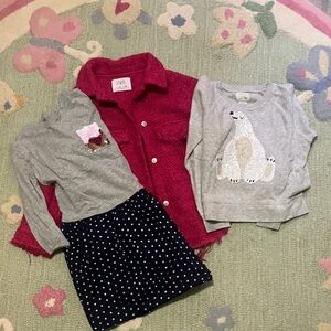 Zara/CrewCuts/Gap Girls Jacket, Dress, Sweater Bundle